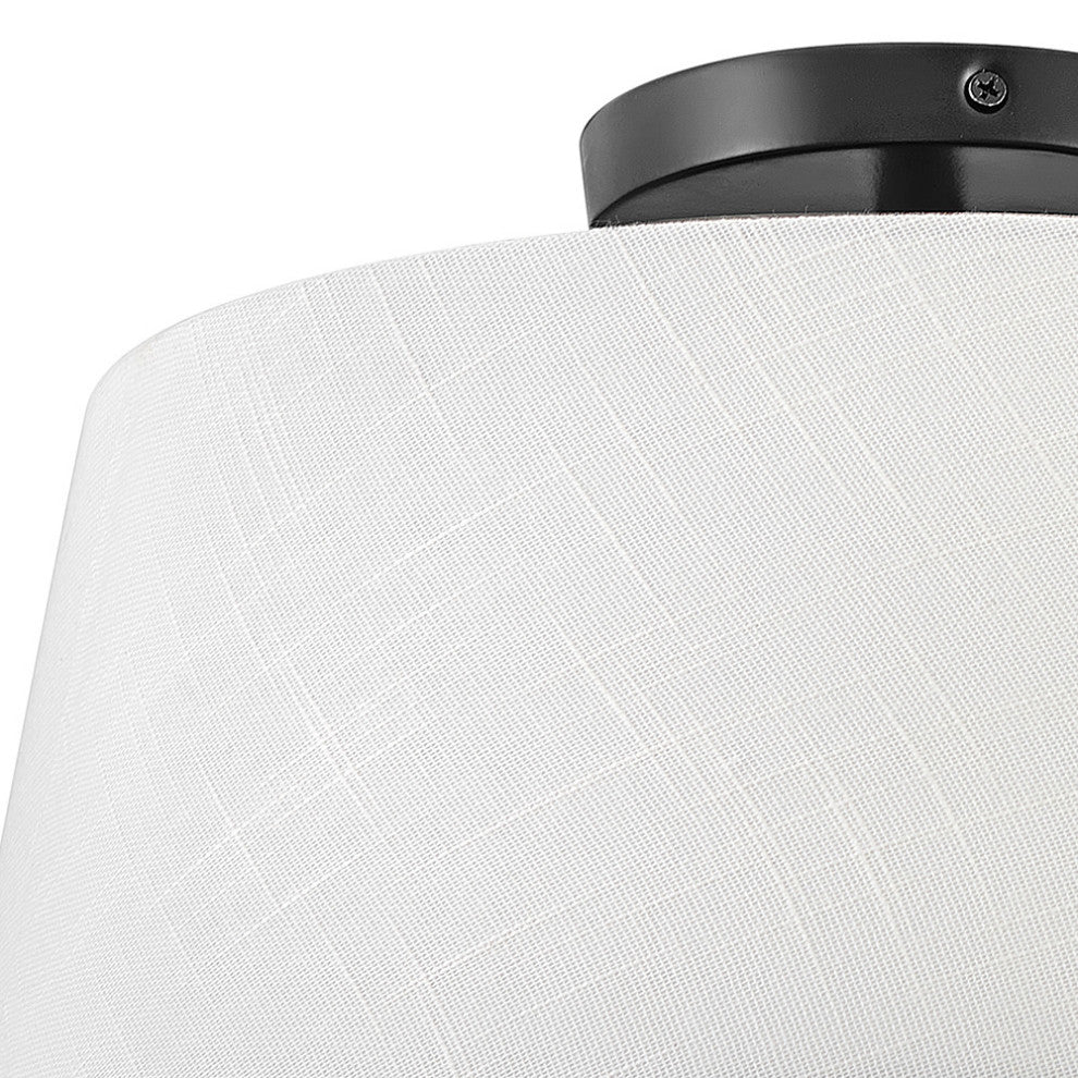 Lark 83773 Beale 2 Light 14"W Semi-Flush Ceiling Fixture - Black