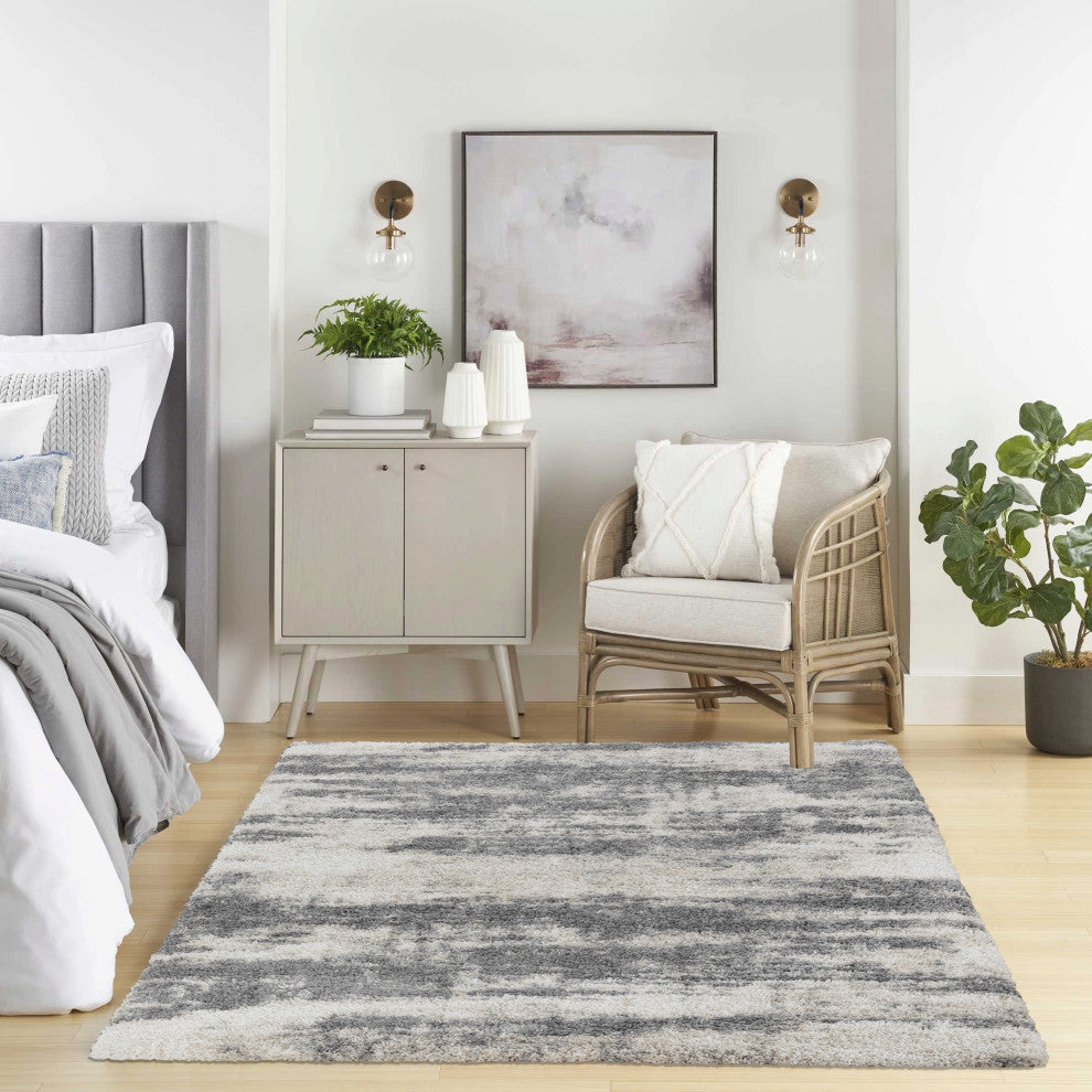 Noori Rug Shag Madison Gray/Beige Rug, 7'10"x10'0"