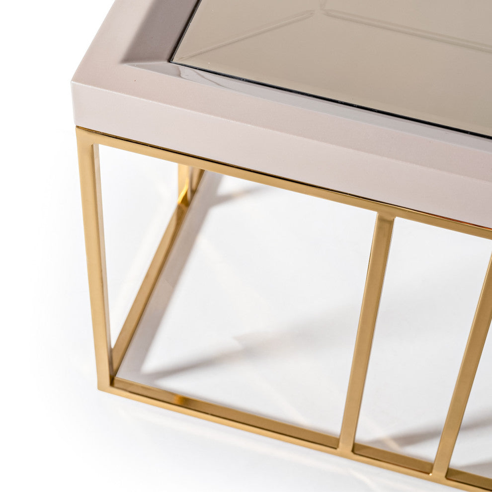 Carmela Cocktail Table Shimmering Ivory