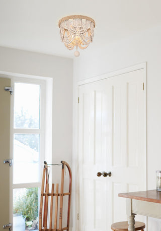 Home Living 12" Beaded Flush Mount, Antique White