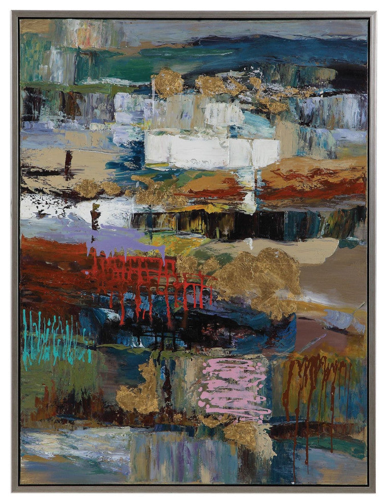 Uttermost 37005 Fiesta 37 1/4"W Abstract Bold Hand Painted Canvas