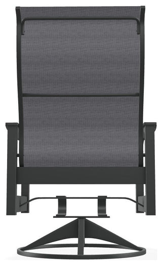 Leeward Sling Outdoor Swivel Rocker, Augustine Pewter/Graphite