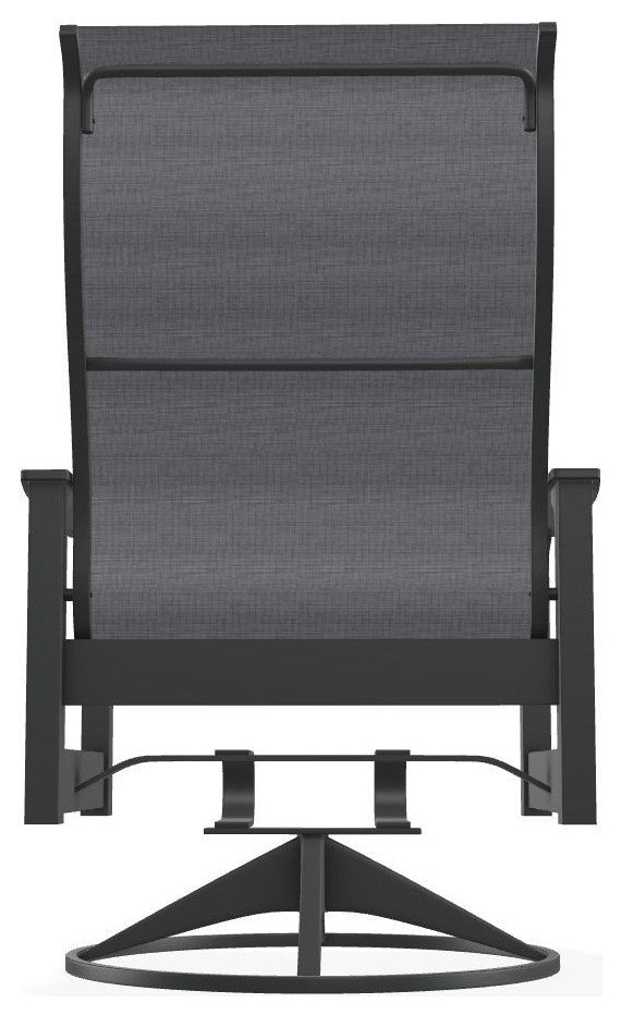 Leeward Sling Outdoor Swivel Rocker, Augustine Pewter/Graphite