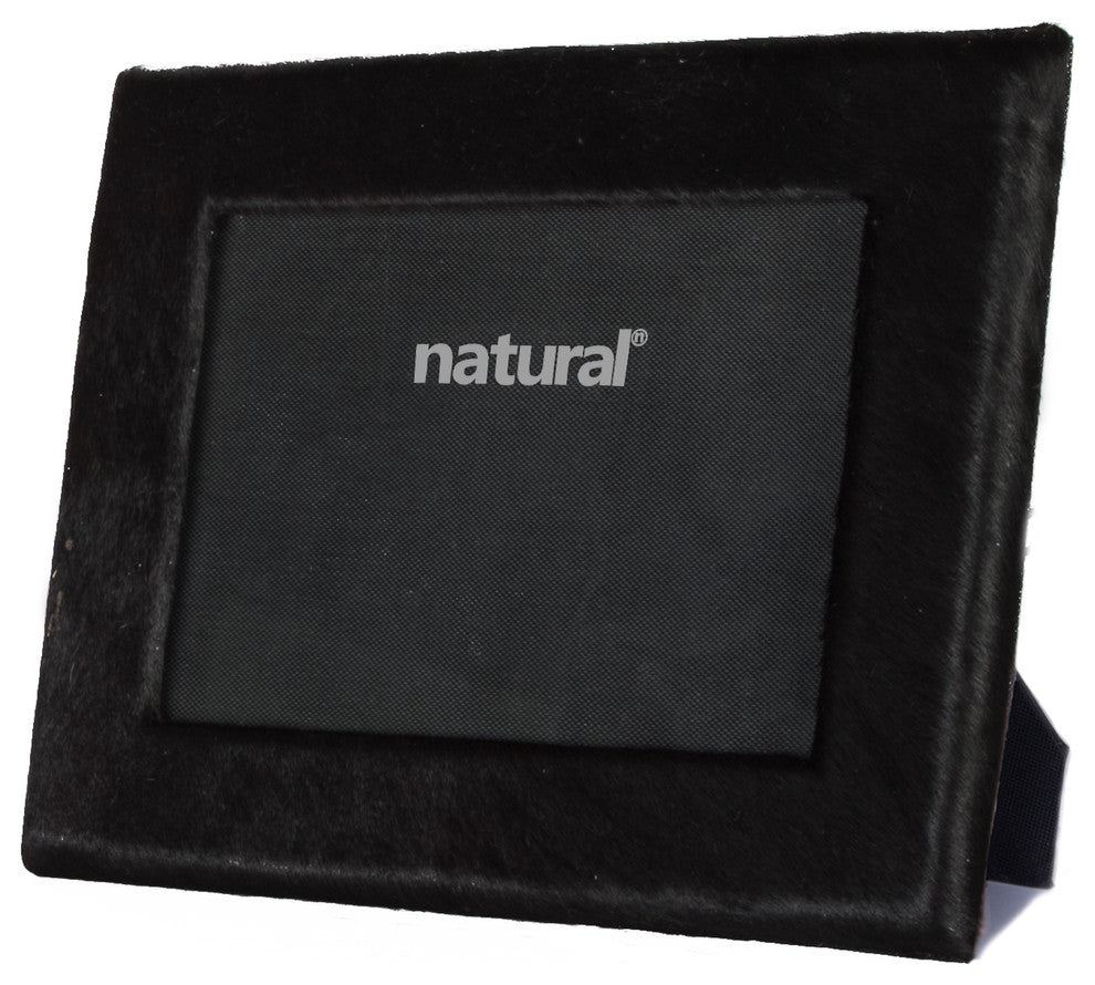 Durango Cowhide Picture Frame, 5"x7", Black