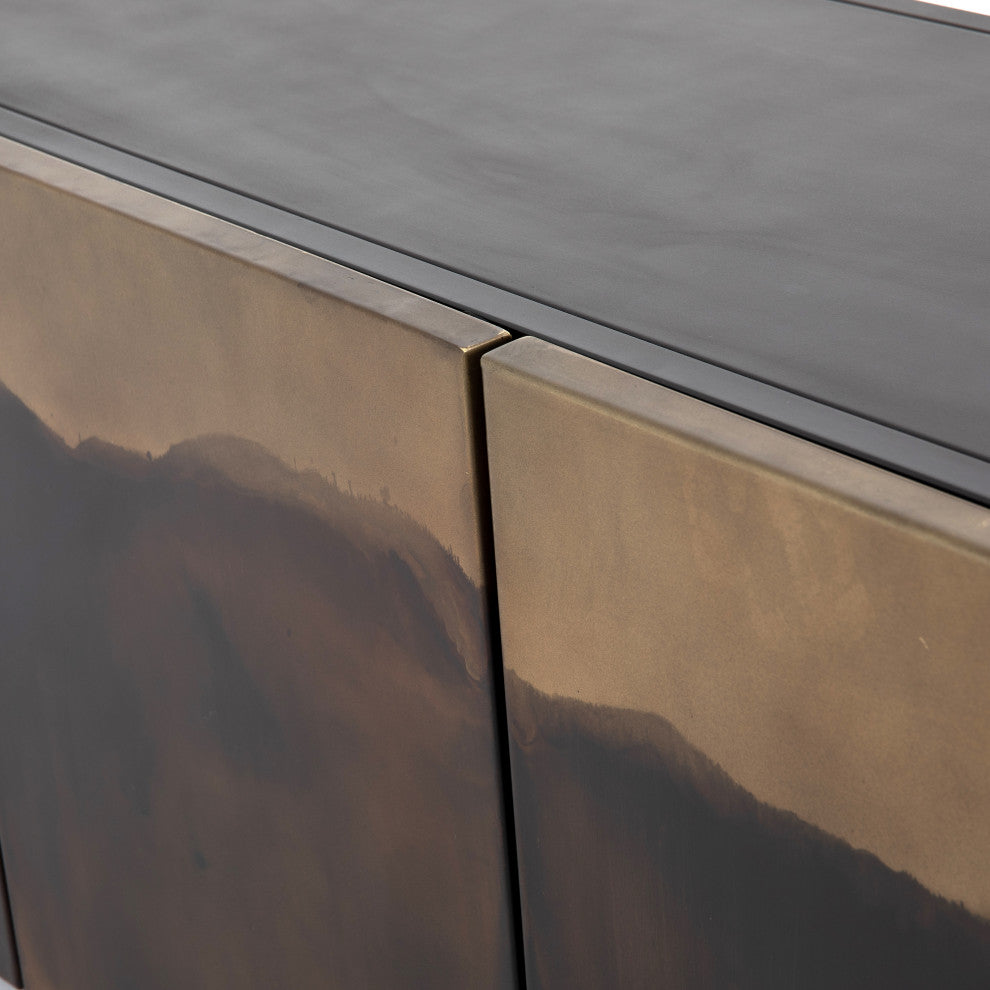 Stormy Media Console, Aged Brown