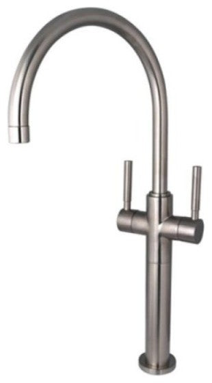 Kingston Brass Concord Satin Nickel Two Handle Vessel Sink Faucet KS8098DL