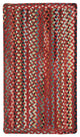 Capel St. Johnsbury Medium Red 0440_500 Braided Rugs - 5' X 8' Vertical Stripe R
