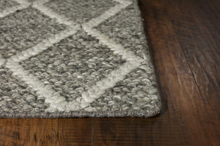 Cortico 6162 Dark Gray Diamonds Rug, 5'x7'