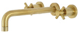 KS8027DX Two-Handle Wall Mount Tub Faucet, Brushed Brass