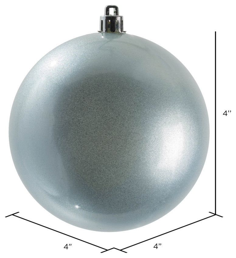 Vickerman N591029Dcv 4" Periwinkle Candy Ball Ornament, 6 Per Bag