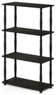 4-Tier Multipurpose Shelf Display Rack, Classic Tubes, Espresso/Black 18034EX/BK
