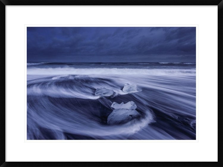 "Ice Skull" Framed Digital Print by Luigi Ruoppolo, 32x24"