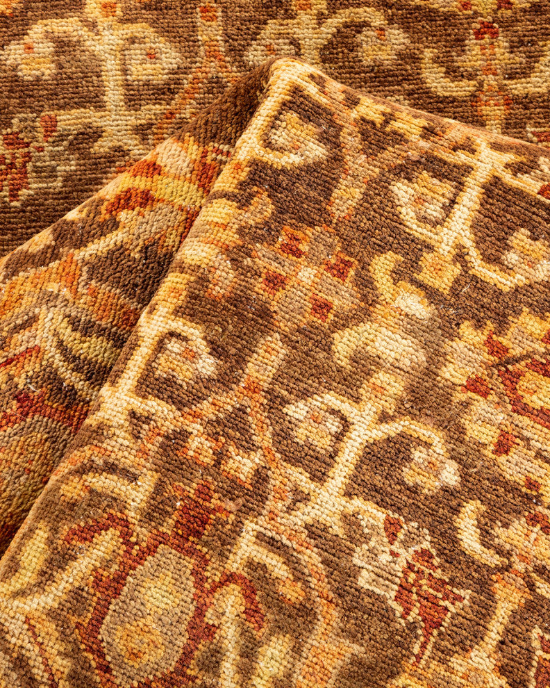 Mogul, One-of-a-Kind Hand-Knotted Area Rug Yellow, 2'7"x12'10"