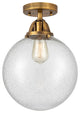 Beacon Semi-Flush Mount, Brushed Brass, Seedy, Seedy