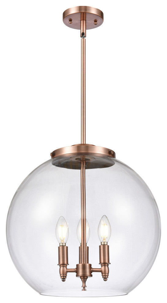 INNOVATIONS 221-3S-AC-G122-16 3-Light Pendant Antique Copper
