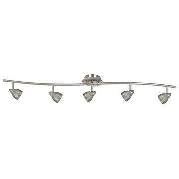 Cal Lighting 5 Light Orbit, GU-10, Brushed Steel/BS, 26"