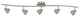 Cal Lighting 5 Light Orbit, GU-10, Brushed Steel/BS, 26"