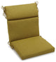 22"X45" Spun Polyester Solid Outdoor Squared Seat/ Back Chair Cushion, Avocado