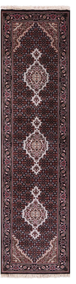 2' 1" X 7' 7" Runner Persian Tabriz Wool & Silk Hand Knotted Rug - Q13042