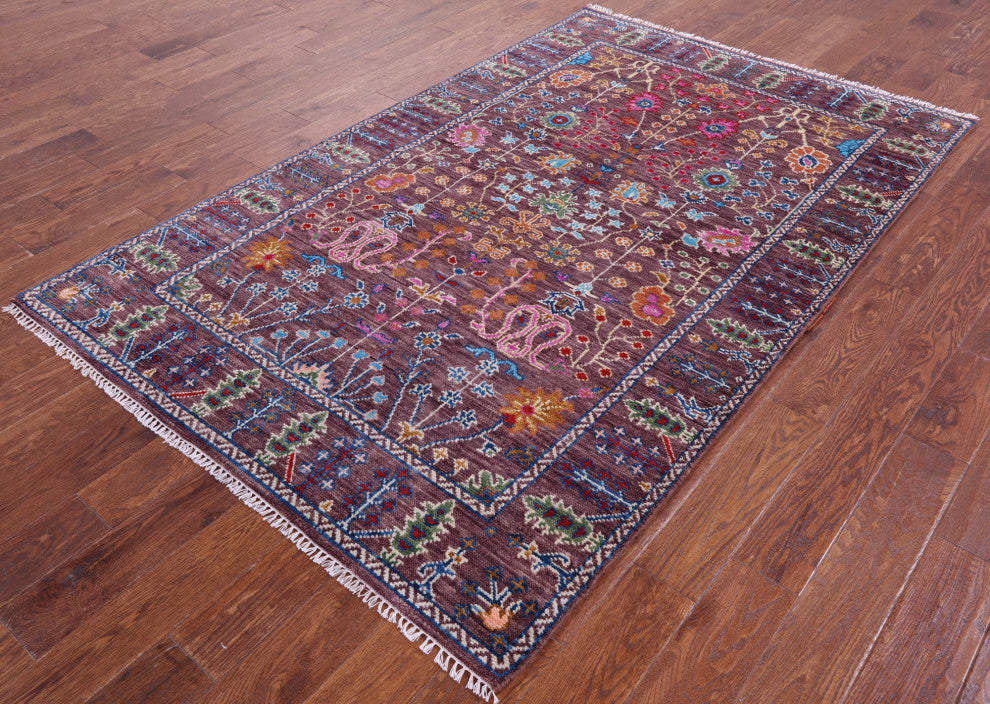4' 11" X 7' 11" Turkish Oushak Hand-Knotted Wool Rug - Q15882