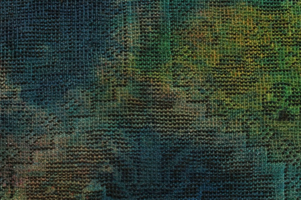 Vintage Sherazi Overdyed Jace Green Rug 4'11"x7'7"