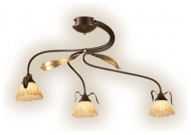 Lune 348 Ceiling Mount, White Scavo, Graphite and Silver