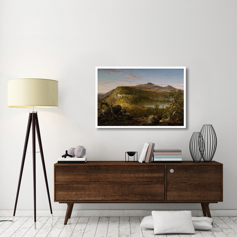"2 Lakes, Mountain House, Catskill Mountains, Morning, 1844" Paper Art, 46"x31"