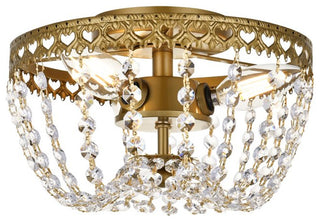 Kaine 10" Flush Mount, Brass