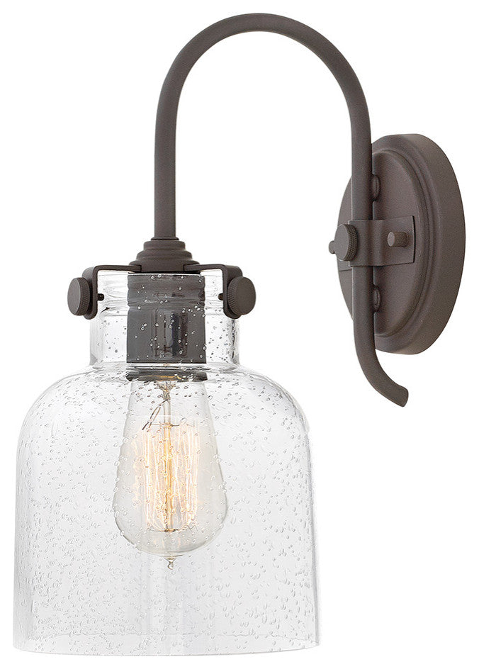 Hinkley Congress Medium Cylinder Glass Single Light Sconce, Oil Rubbed Bronze