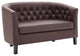 Prospect Upholstered Vinyl Loveseat, Brown