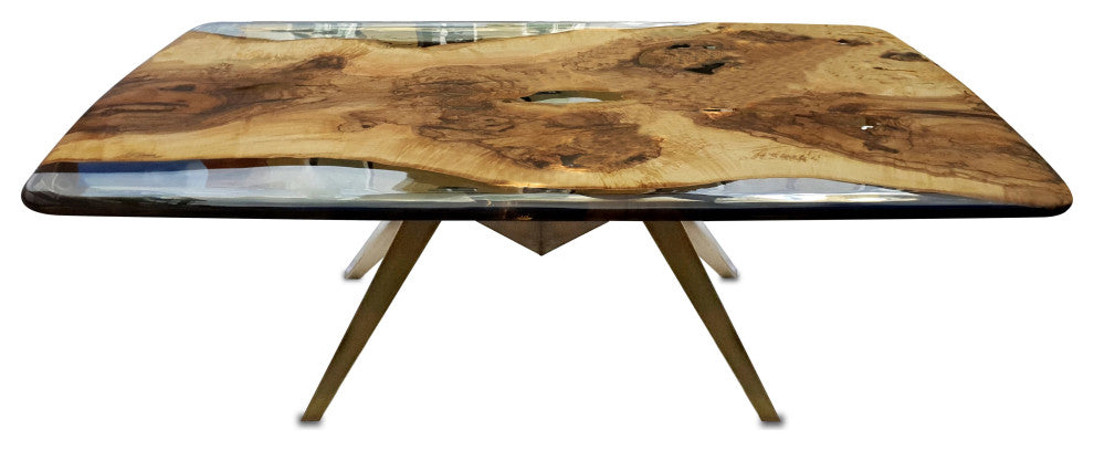 Rustic Ash Wood Dining Table, 8-10 Seater