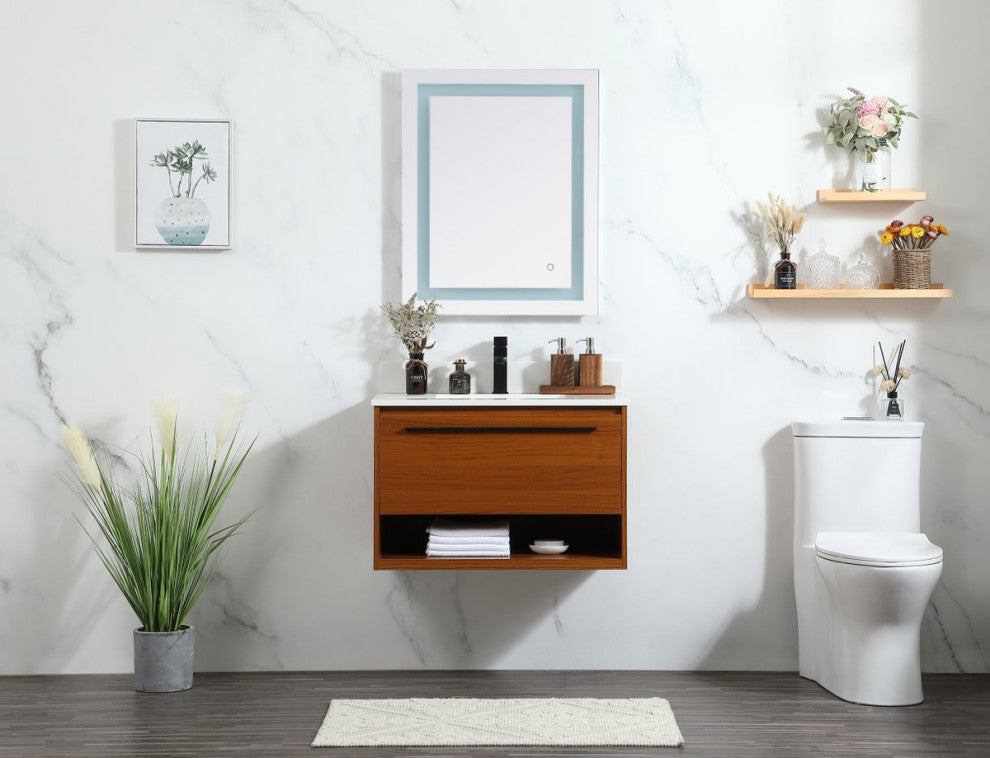 Elegant Decor Roman Bathroom Vanity Teak