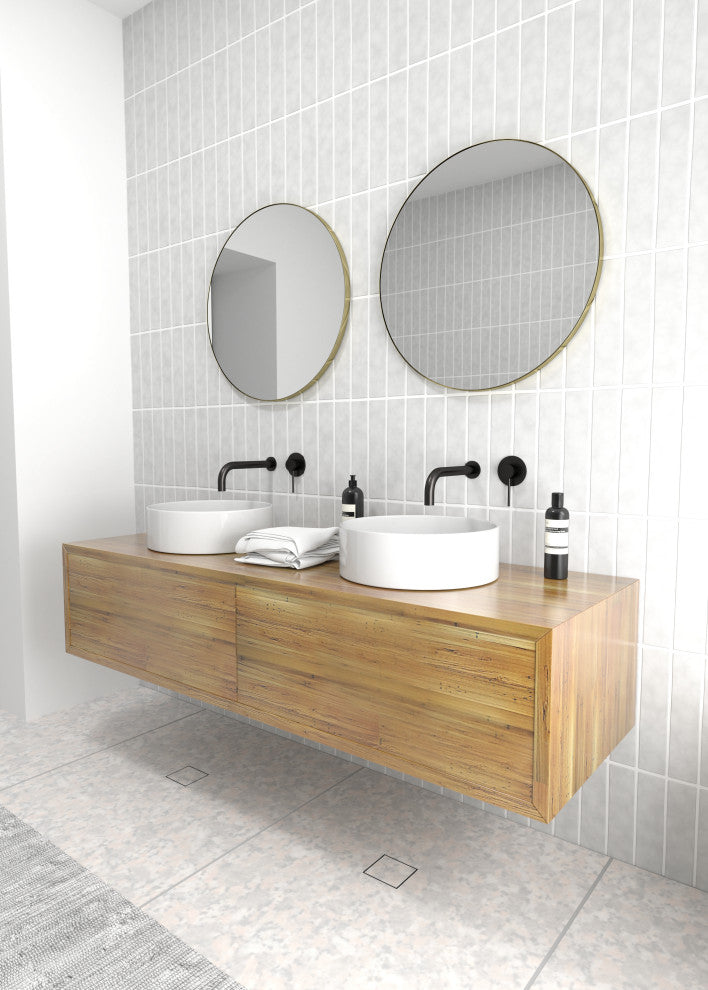 Round 24" Stainless Steel Framed Mirror, Satin Brass