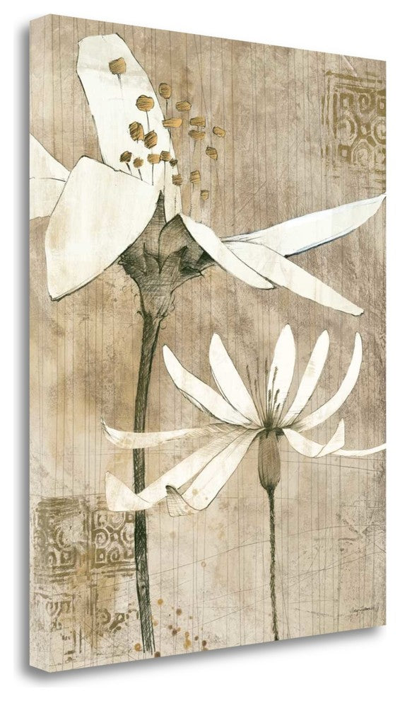 "Pencil Florals II" By Avery Tillmon, Giclee Print on Gallery Wrap Canvas