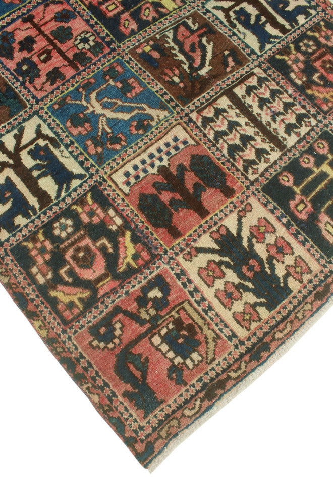 Vintage Distressed Joaquin Navy/Brown Rug, 4'0x6'7