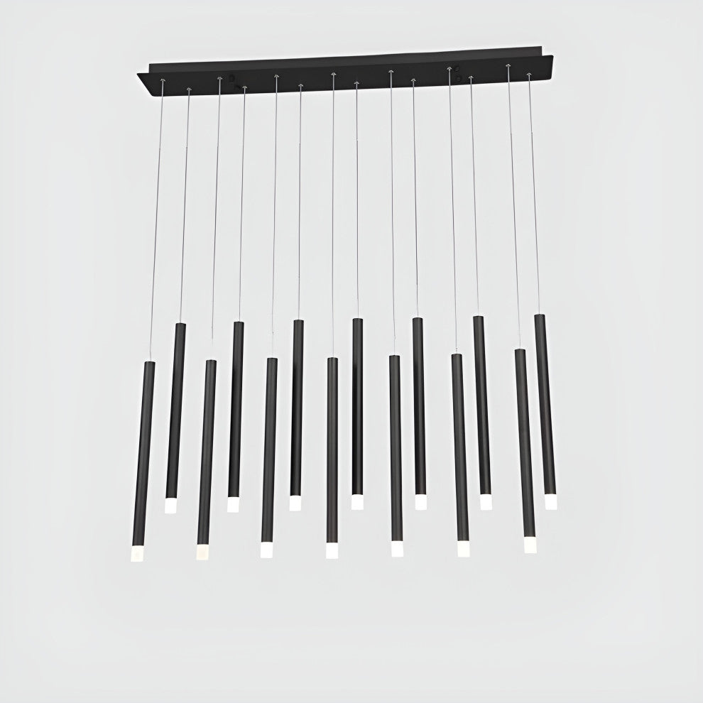 Burgdorf | Black Pendant Lamp in a Nordic Style for Kitchen, 14 Heads Black, Cool Light
