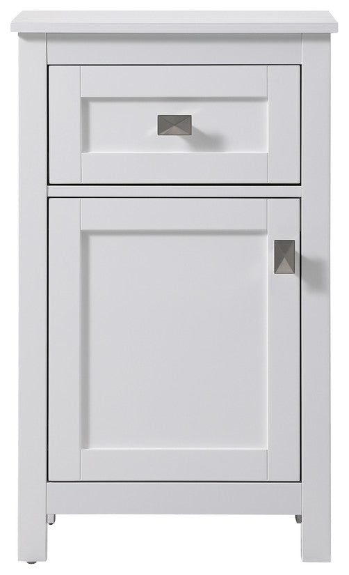 18" Wide Bathroom Storage Freedstanding Cabinet, White
