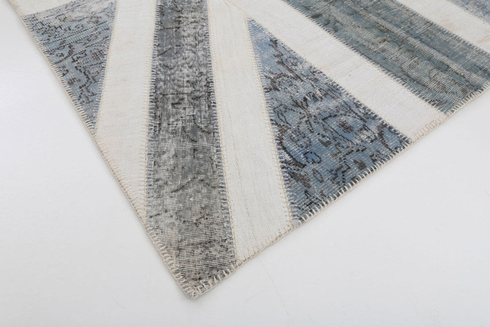 Rug N Carpet - Handmade Oriental 6' 7'' x 9' 10'' Flag Patchwork Rug