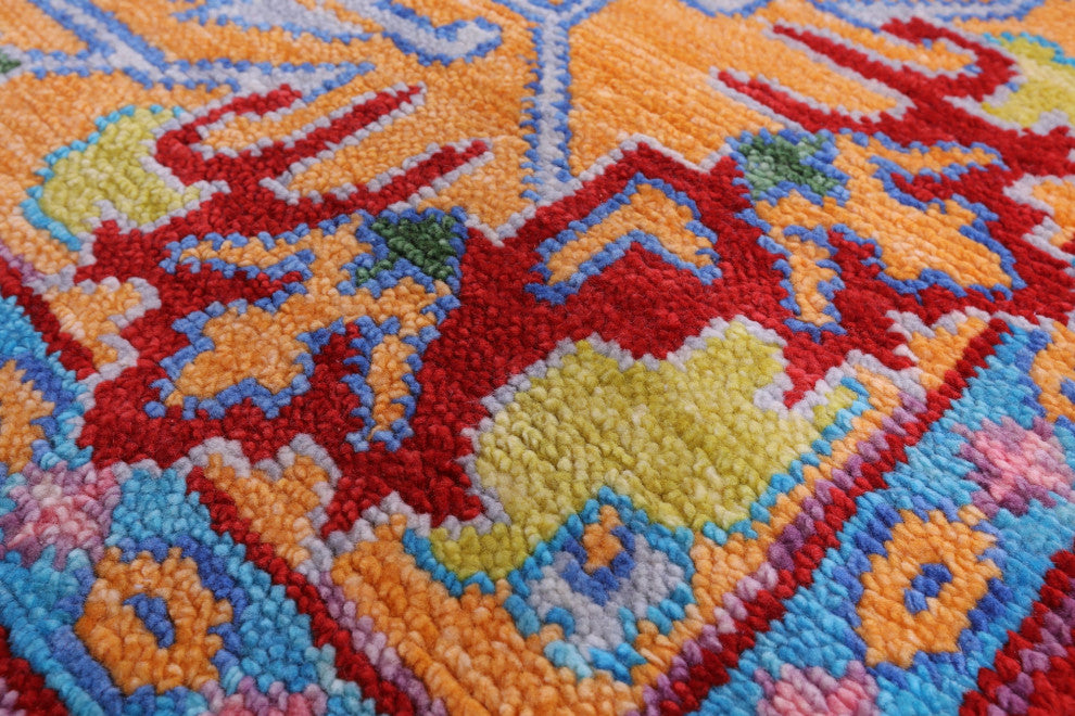 8' 0" X 9' 10" Turkish Oushak Hand-Knotted Wool Rug - Q15389