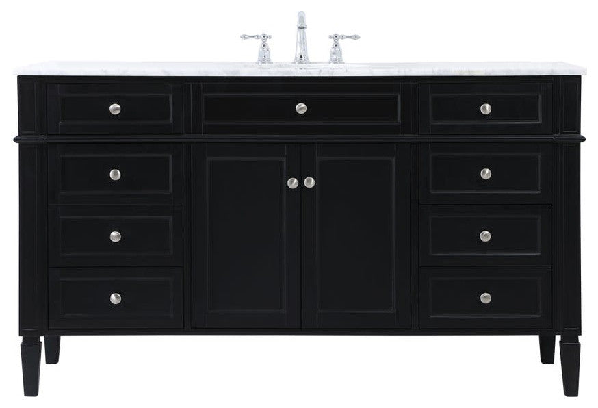 Elegant Lighting VF12560 Park Avenue 60" - Black