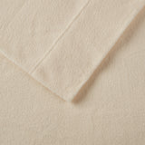 True North by Sleep Philosophy Knitted Micro Fleece Solid Sheet Set, Taupe, Twin