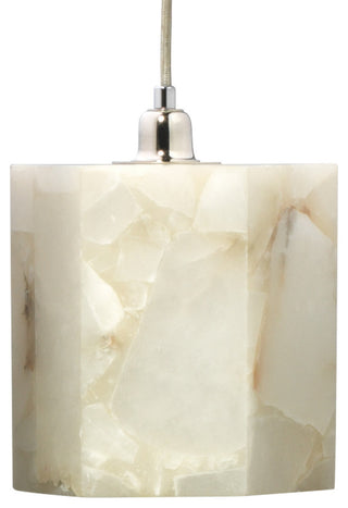 Borealis Alabaster Hexagon 1-Light Pendant