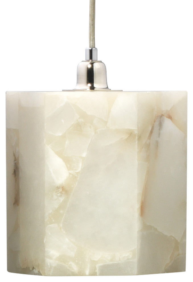 Borealis Alabaster Hexagon 1-Light Pendant