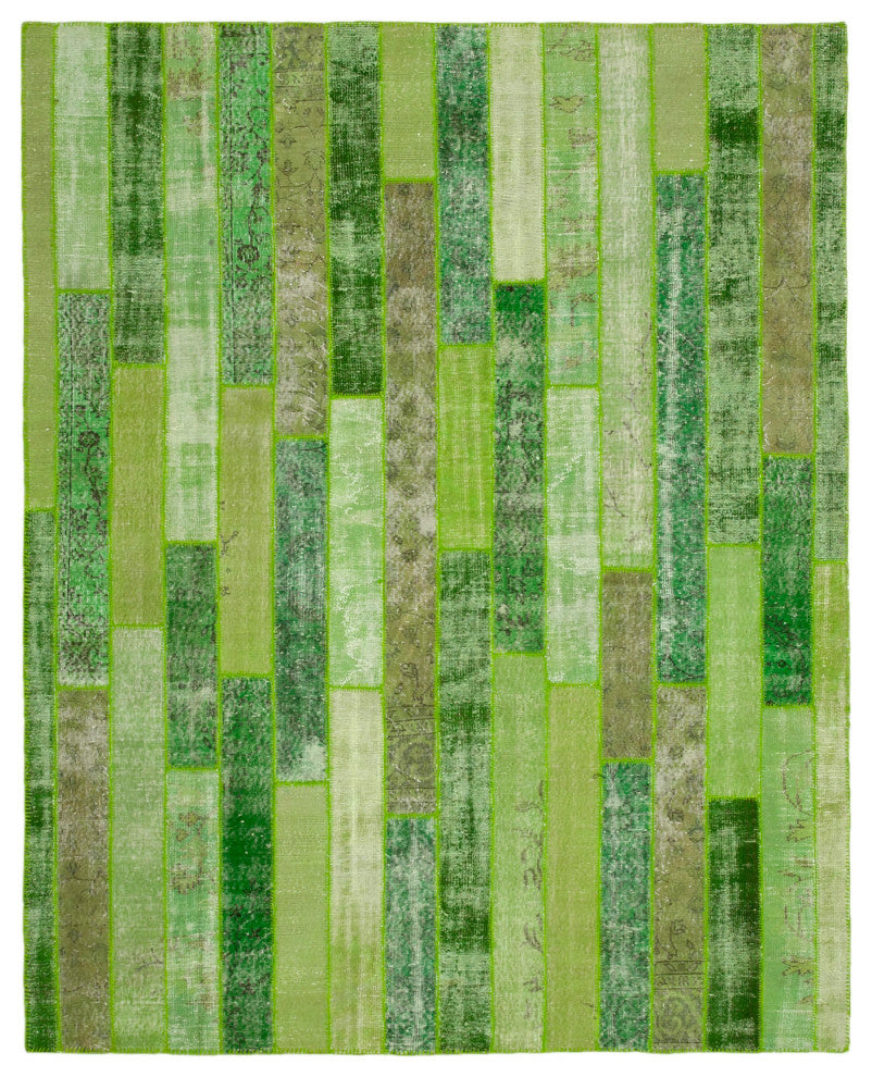 Rug N Carpet - Hand-Knotted Anatolian 8' 1" x 10' 1" Distressed Patchwork Rug
