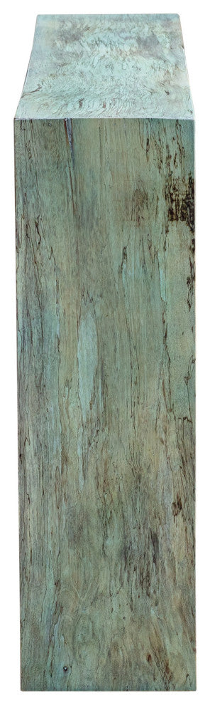 Uttermost 25456 Teo 10"W Tamarind Wood Console Table - Caribbean Blue-Green