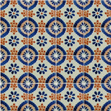 4.2x4.2 9 pcs Blue Madrid Talavera Mexican Tile