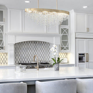 Crystorama Lighting Group WIN-619-CL-MWP Winham 8 Light 36"W - Black Forged