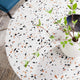 Lippa 47" Round Terrazzo Dining Table, Black White