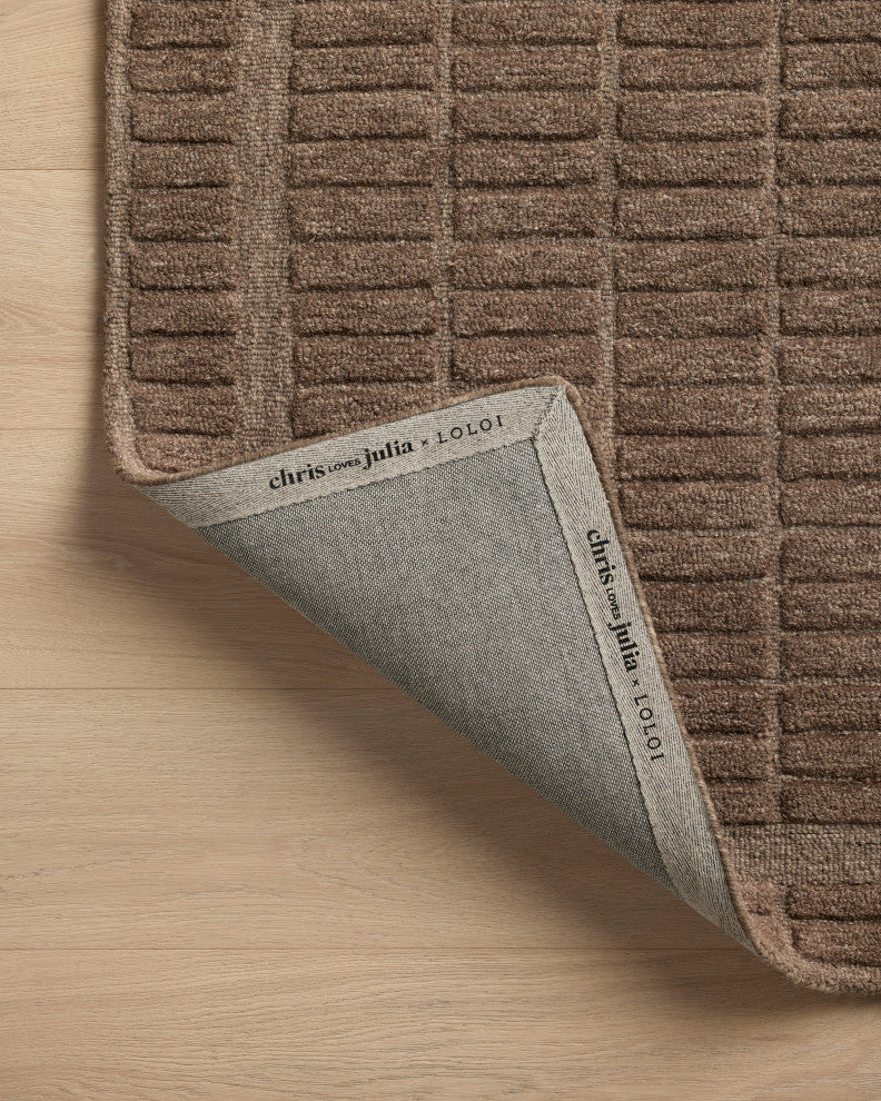 Chris Loves Julia x Loloi Bradley Cocoa / Cocoa 3'-6" x 5'-6" Accent Rug