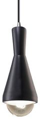 Erlen Pendant, Carbon Matte Black, Polished Chrome, Black Cord, Incandescent
